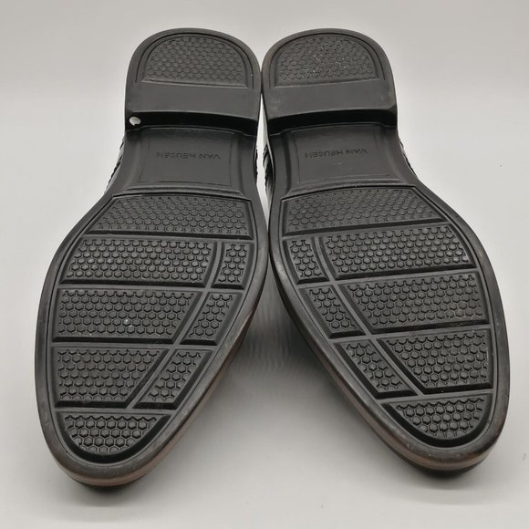 Van‎ Heusen Mens Oxford Shoes Orion Black Memory Foam Lace Up Almond Toe 10.5 - Picture 4 of 9